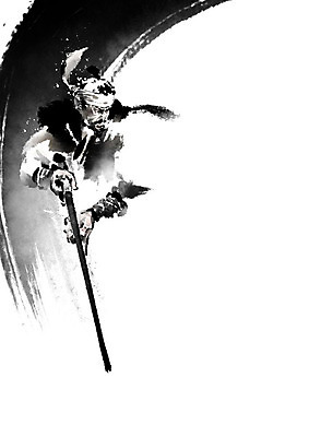 PSD 직업 남자 일러스트 캘리그라피 붓터치 수염 한명 사람 총 동양화 사냥 번짐 사냥꾼 사냥총 남자한명만 국내일러스트 1 무기 미술 남자만 파일형식 효과