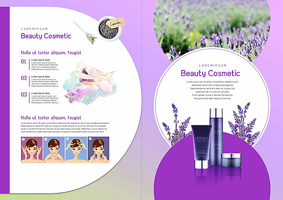 PSD 템플릿 표지디자인 북디자인 출판디자인 여자 표지 리플렛 꽃밭 북커버 팜플렛 여러명 뷰티 보라색 화장품 마사지 편안함 향기 라벤더 방법 이미지템플릿 꽃 컬러 다수 사람 감각 허브 냄새 파일형식