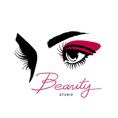 영어 여자 분홍색 일러스트 캘리그라피 한명 신체부위 화장 뷰티 성형수술 뷰티샵 속눈썹 눈화장 시술 아이라인 안구 국내일러스트 AI파일 문자 1 컬러 사람 상점 수술 눈썹 파일형식 벡터