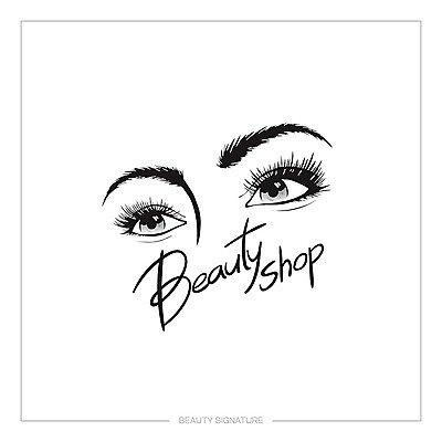 영어 여자 일러스트 캘리그라피 한명 신체부위 화장 뷰티 검은색 성형수술 뷰티샵 속눈썹 눈화장 시술 아이라인 안구 국내일러스트 AI파일 문자 1 컬러 사람 상점 수술 눈썹 파일형식 벡터