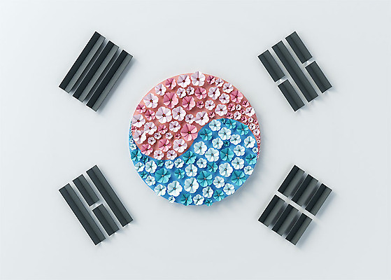 PSD 편집 편집이미지 꽃 종이 백그라운드 한국 사람없음 3D 페이퍼아트 태극기 삼일절 디지털합성 오브젝트 무궁화 편집소스 편집3D 식물 아시아 공휴일 국기 국경일 파일형식