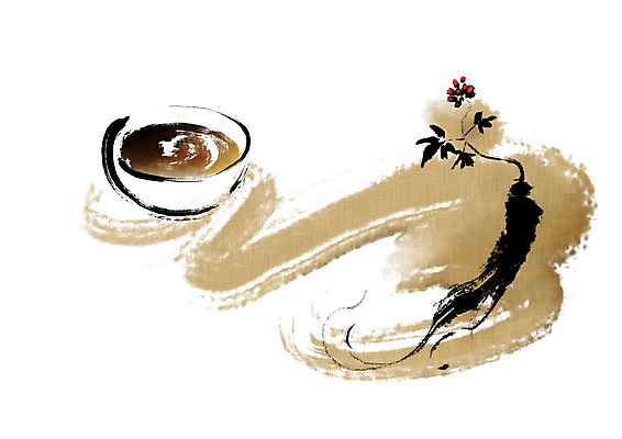 PSD 열매 잎 일러스트 캘리그라피 붓터치 사람없음 갈색 한의학 한약재 인삼 한약 번짐 탕약 국내일러스트 식물 컬러 의학 약 약재 삼 파일형식 효과