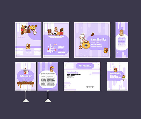 템플릿 배너 배너템플릿 행복 곰 발렌타인데이 이벤트 사람없음 세트 쿠키 초콜릿 보라색 현수막 토끼 판다 전단 엽서 초대장 약도 반려 소봉투 행사세트 행사템플릿 AI파일 동물 감정 컬러 지도 포유류 데이이벤트 디저트 편지봉투 카드_감사 반려동물 편지 홍보물 파일형식 벡터