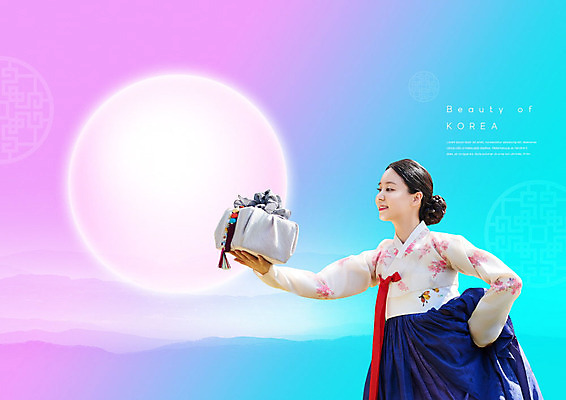 PSD 편집이미지 여자 한명 들기 사람 20대 성인 파란색 뷰티 보라색 한국인 달 보자기 한복 성인여자한명만 이미지편집 자연요소 1 한국전통 컬러 모션 동양인 청년 전통의상 여자한명만 성인여자만 파일형식 천_직물