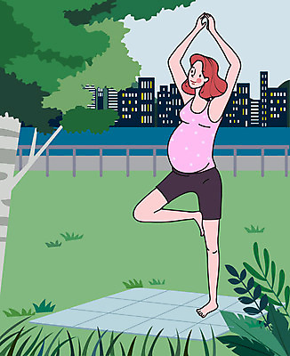 라이프스타일 공원 여자 일러스트 요가 건강 한명 사람 취미 초록색 컬러풀 운동 임산부 힐링 임산부요가 여자한명만 국내일러스트 AI파일 1 웰빙 공공시설 컬러 생활 임신 여자만 파일형식 벡터