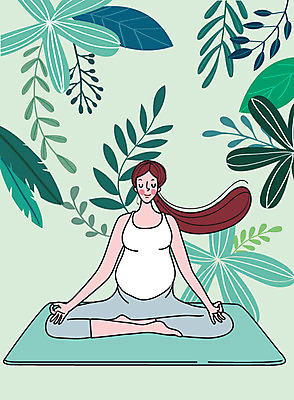 라이프스타일 여자 일러스트 요가 건강 한명 사람 취미 초록색 컬러풀 운동 임산부 힐링 임산부요가 여자한명만 국내일러스트 AI파일 1 웰빙 컬러 생활 임신 여자만 파일형식 벡터