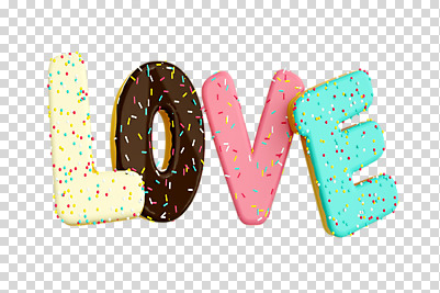 편집 편집이미지 알파벳 영어 텍스트 대문자 디저트 사랑 누끼 타이포그라피 사람없음 3D 도넛 입체 디지털합성 오브젝트 PNG 편집소스 문자 감정 음식 파일형식