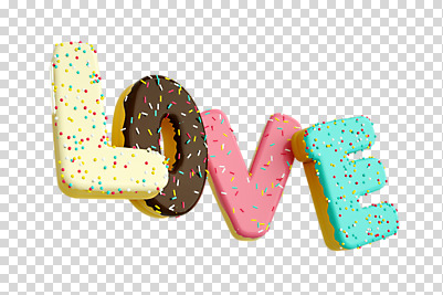 편집 편집이미지 알파벳 영어 텍스트 대문자 디저트 사랑 누끼 타이포그라피 사람없음 3D 도넛 입체 디지털합성 오브젝트 PNG 편집소스 문자 감정 음식 파일형식