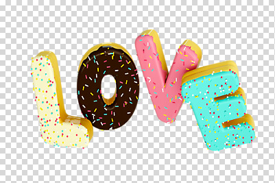 편집 편집이미지 알파벳 영어 텍스트 대문자 디저트 사랑 누끼 타이포그라피 사람없음 3D 도넛 입체 디지털합성 오브젝트 PNG 편집소스 문자 감정 음식 파일형식