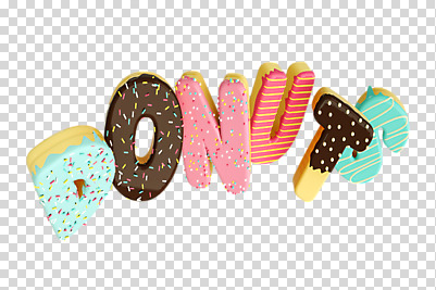 편집 편집이미지 알파벳 영어 텍스트 대문자 디저트 누끼 타이포그라피 사람없음 3D 도넛 입체 디지털합성 오브젝트 PNG 편집소스 문자 음식 파일형식