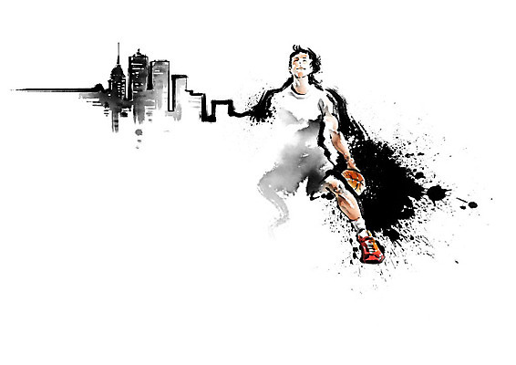 PSD 남자 일러스트 캘리그라피 레저 붓터치 농구 농구공 한명 빌딩 성인 취미 도심 농구선수 번짐 드리블 성인남자한명만 국내일러스트 1 공 운동선수 사람 건물 구기 도시 남자한명만 성인남자만 파일형식 효과