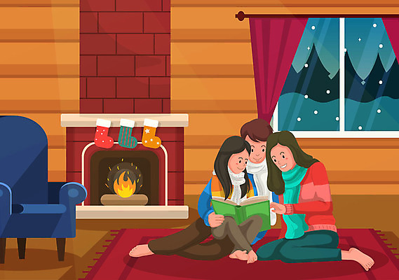 여자 남자 딸 어린이 겨울 일러스트 창문 가족 엄마 가족여행 앉기 성인 책 세명 소파 목도리 화목 카펫 커튼 아빠 자주색 겨울여행 벽난로 크리스마스양말 국내일러스트 AI파일 잡화 계절 컬러 여행 컨셉 크리스마스장식 의자 관계 모션 양말 사람 파일형식 벡터
