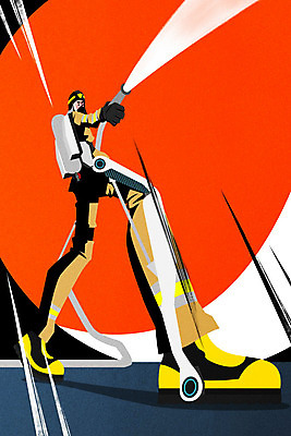 PSD 남자 과학 일러스트 한명 소방관 소방 물뿌리기 생체공학 소방호스 남자한명만 증강인간 외골격슈트 외골격로봇 국내일러스트 1 모션 사람 과학기술 구조원 호스 공학 웨어러블 남자만 파일형식