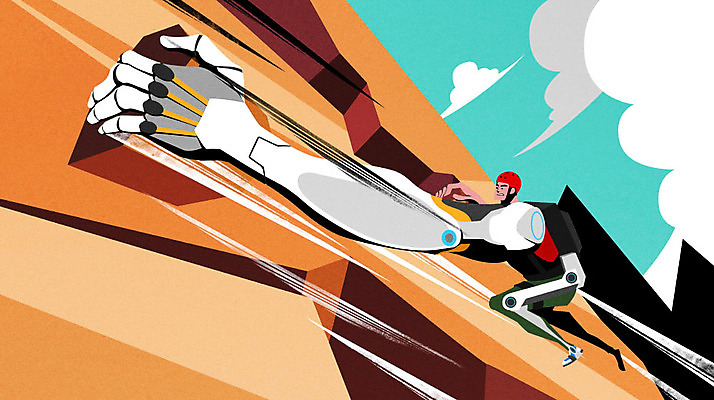 PSD 남자 과학 일러스트 한명 암벽 암벽등반 생체공학 의수 남자한명만 증강인간 외골격슈트 외골격로봇 의료로봇 국내일러스트 1 의학 사람 등산 과학기술 로봇 공학 웨어러블 남자만 파일형식