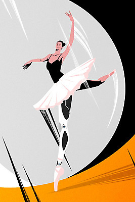 PSD 여자 과학 일러스트 한명 발레 발레리나 생체공학 의족 여자한명만 증강인간 외골격슈트 외골격로봇 국내일러스트 1 사람 과학기술 춤 공학 웨어러블 여자만 파일형식