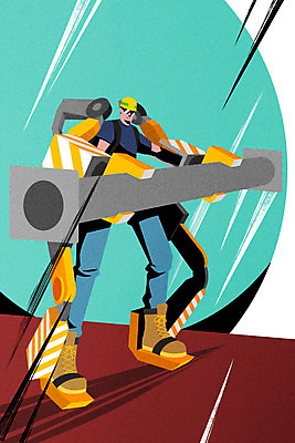 PSD 남자 과학 일러스트 공사 한명 들기 안전모 무거움 생체공학 남자한명만 건설근로자 증강인간 외골격슈트 외골격로봇 국내일러스트 직업 1 모션 건설업 사람 과학기술 무게 헬멧 안전장비 공학 웨어러블 남자만 파일형식