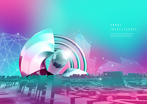 도형 PSD 편집이미지 산업 빌딩 사람없음 컬러풀 사각형 스마트 입체 입체도형 지능 이미지편집 컬러 컨셉 건물 파일형식