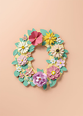 PSD 편집이미지 알파벳 영어 꽃 백그라운드 잎 대문자 타이포그라피 사람없음 3D소스 3D 페이퍼아트 디지털합성 오브젝트 O 살구색 편집소스 편집3D 식물 문자 컬러 파일형식