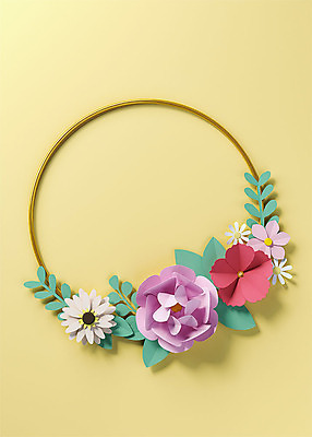 PSD 편집이미지 꽃 백그라운드 잎 사람없음 노란색 3D소스 3D 페이퍼아트 디지털합성 오브젝트 원형프레임 꽃프레임 편집소스 편집3D 식물 컬러 프레임 원형 파일형식