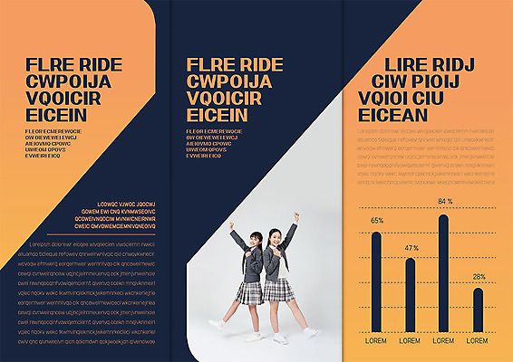 템플릿 표지디자인 북디자인 출판디자인 여자 내지 리플렛 북커버 3단접지 청소년 팜플렛 두명 10대 한국인 남색 신학기 입학 십대여자만 이미지템플릿 AI파일 교육 컬러 사람 동양인 여자만 십대만 파일형식 벡터