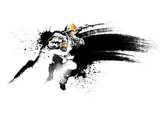 PSD 남자 일러스트 캘리그라피 붓터치 한명 들기 사람 달리기 구출 소방관 번짐 호스 희생 영웅 구조대 소방호스 남자한명만 국내일러스트 1 모션 도움 구조원 소방 남자만 파일형식 효과