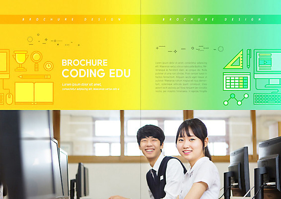 PSD 템플릿 표지디자인 북디자인 출판디자인 여자 교육 남자 교복 내지 리플렛 북커버 교실 청소년 미소 사람 팜플렛 두명 10대 초록색 컴퓨터 노란색 한국인 즐거움 컴퓨터교육 십대만 코딩 이미지템플릿 옷 감정 컬러 학교 표정 동양인 전자제품 파일형식