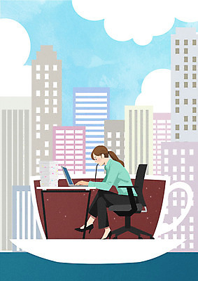 PSD 여자 커피 일러스트 비즈니스 직장 한명 사람 빌딩 성인 경제 컴퓨터 업무 직장인 비즈니스우먼 커피잔 성인여자한명만 국내일러스트 직업 1 음료 회사 잔 건물 전자제품 작업 여자한명만 성인여자만 파일형식