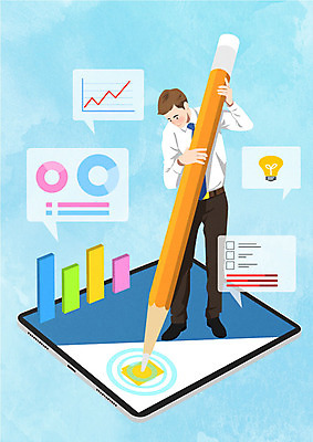 PSD 남자 일러스트 비즈니스 그래프 직장 한명 사람 성인 경제 태블릿 연필 터치 업무 직장인 비즈니스맨 오브젝트 터치펜 성인남자한명만 국내일러스트 직업 1 회사 학용품 전자제품 스마트기기 필기구 펜 작업 남자한명만 성인남자만 파일형식