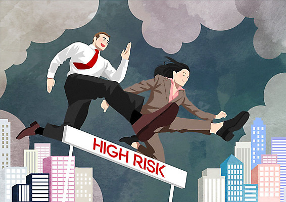 PSD 여자 남자 일러스트 비즈니스 직장 사람 빌딩 성인 두명 경제 점프 직장인 비즈니스맨 비즈니스우먼 위험 허들 성인만 국내일러스트 직업 컨셉 회사 모션 건물 장애물 파일형식