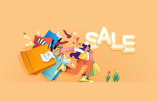 여자 일러스트 한명 이벤트 성인 타이포그라피 쇼핑 쇼핑백 세일 주황색 봄 즐거움 영수증 봄맞이 성인여자한명만 프로모션 국내일러스트 AI파일 문자 1 계절 감정 컬러 가방 사람 금융 여자한명만 성인여자만 파일형식 벡터