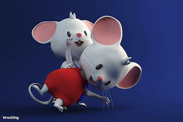 PSD 편집 편집이미지 스포츠 동물캐릭터 백그라운드 올림픽 두마리 3D캐릭터 사람없음 3D 귀여움 경쟁 쥐띠 쥐 남색 디지털합성 즐거움 쥐캐릭터 레슬링 흰쥐 2020년 경자년 편집3D 동물 캐릭터 감정 컬러 컨셉 2 격투기 십이지신 설치류 연도 파일형식