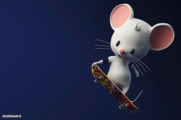 PSD 편집 편집이미지 한마리 스포츠 동물캐릭터 백그라운드 올림픽 3D캐릭터 사람없음 3D 귀여움 경쟁 스케이트보드 쥐띠 쥐 남색 디지털합성 즐거움 쥐캐릭터 흰쥐 2020년 경자년 편집3D 동물 캐릭터 1 감정 컬러 컨셉 십이지신 보드_스포츠 설치류 연도 파일형식