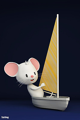 PSD 편집 편집이미지 한마리 스포츠 동물캐릭터 백그라운드 올림픽 요트 3D캐릭터 사람없음 3D 귀여움 경쟁 쥐띠 쥐 남색 디지털합성 즐거움 쥐캐릭터 흰쥐 2020년 경자년 편집3D 동물 캐릭터 1 감정 컬러 컨셉 배_교통 십이지신 설치류 연도 파일형식