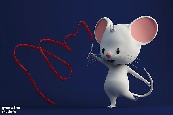 PSD 편집 편집이미지 한마리 리본 스포츠 동물캐릭터 백그라운드 올림픽 3D캐릭터 사람없음 3D 귀여움 경쟁 쥐띠 쥐 남색 디지털합성 즐거움 리듬체조 쥐캐릭터 흰쥐 리본체조 2020년 경자년 편집3D 동물 캐릭터 1 감정 컬러 컨셉 십이지신 설치류 연도 체조 파일형식
