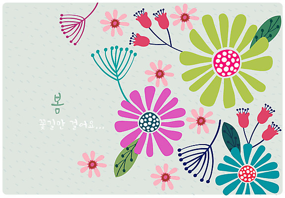 식물 꽃 여러송이 백그라운드 일러스트 봄꽃 상상 추상 따뜻함 사람없음 봄 베이지색 봄배경 국내일러스트 AI파일 계절 컬러 다수 무늬 파일형식 벡터