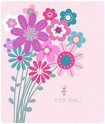 식물 꽃 분홍색 여러송이 백그라운드 일러스트 봄꽃 상상 추상 따뜻함 사람없음 봄 봄배경 국내일러스트 AI파일 계절 컬러 다수 무늬 파일형식 벡터