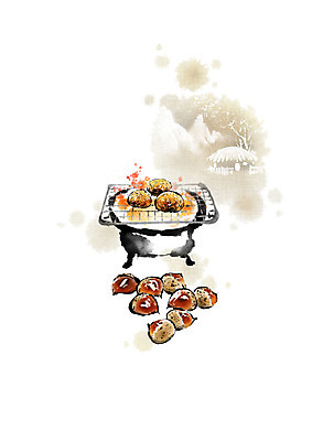 PSD 나무 음식 겨울 일러스트 캘리그라피 불 붓터치 디저트 산 초가집 풍경 사람없음 눈 밤 겨울음식 겨울간식 번짐 화로 군밤 겨울풍경 제철음식 국내일러스트 자연요소 식물 그릇 계절 날씨 한옥 견과류 밤_견과류 굽기 제철 파일형식 효과