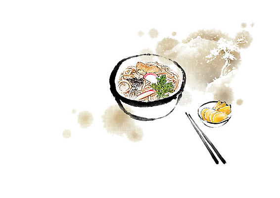 PSD 그릇 음식 겨울 일러스트 캘리그라피 젓가락 붓터치 디저트 산 풍경 사람없음 소나무 어묵 분식 단무지 우동 번짐 국물 쑥갓 겨울풍경 국내일러스트 나무 식기 계절 채소 수저 면류 일본음식 파일형식 효과