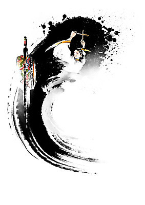 PSD 한국전통 전통 여자 예술 연주 일러스트 캘리그라피 붓터치 한명 사람 댄서 춤 한복 번짐 북춤 율동 여자한명만 국내일러스트 직업 1 음악 문화예술 한국 전통의상 여자만 파일형식 효과