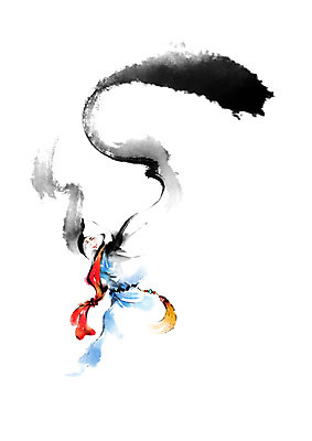 PSD 한국전통 전통 여자 예술 포즈 일러스트 캘리그라피 붓터치 한명 춤 한복 번짐 소매 비구니 승무 율동 여자한명만 국내일러스트 1 문화예술 한국 사람 전통의상 전통공연 전통무용 여자만 파일형식 효과