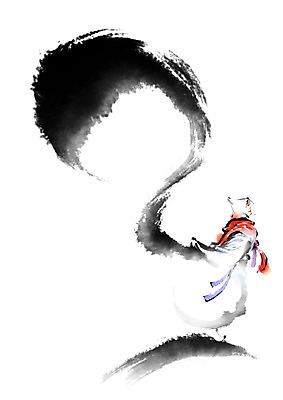 PSD 한국전통 전통 여자 예술 포즈 일러스트 캘리그라피 붓터치 한명 춤 한복 번짐 소매 비구니 승무 율동 여자한명만 국내일러스트 1 문화예술 한국 사람 전통의상 전통공연 전통무용 여자만 파일형식 효과