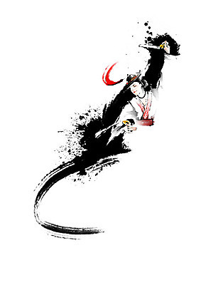 PSD 한국전통 전통 여자 예술 일러스트 캘리그라피 붓터치 한명 춤 칼 한복 번짐 율동 칼춤 여자한명만 국내일러스트 1 문화예술 한국 사람 전통의상 여자만 파일형식 효과