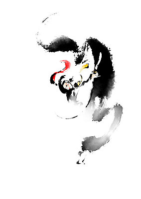 PSD 한국전통 전통 여자 예술 일러스트 캘리그라피 붓터치 한명 춤 칼 한복 번짐 율동 칼춤 여자한명만 국내일러스트 1 문화예술 한국 사람 전통의상 여자만 파일형식 효과