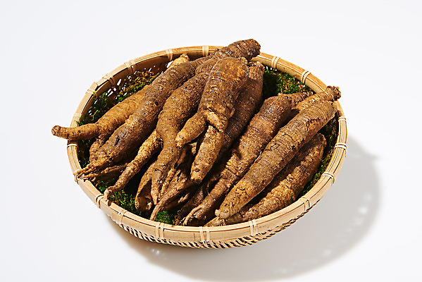 포토 JPG 스튜디오촬영 채소 식재료 실내 사람없음 소쿠리 여러개 신선 흰배경 유기농 더덕 자연산 제철 제철음식 국내포토 웰빙 음식 다수 백그라운드 자연 내부 바구니 흰색 파일형식