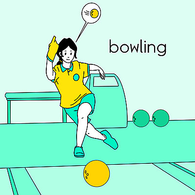 PSD 라이프스타일 여자 일러스트 한명 사람 취미 운동 볼링 볼링공 동호회 민트색 볼링장 여자한명만 국내일러스트 1 컬러 공 건강 생활 구기 볼링용품 여자만 파일형식
