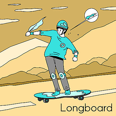 PSD 라이프스타일 남자 일러스트 한명 사람 취미 운동 갈색 보드 동호회 남자한명만 롱보드 국내일러스트 1 스포츠 컬러 건강 생활 스케이트보드 남자만 파일형식