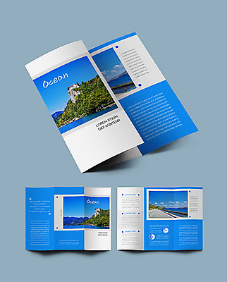 나무 템플릿 표지디자인 표지 ZIP 내지 리플렛 바다 3단접지 팜플렛 해변 사람없음 파란색 인디자인 INDD 이미지템플릿 식물 컬러 파일형식