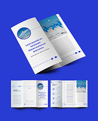 템플릿 표지디자인 표지 ZIP 내지 리플렛 바다 3단접지 팜플렛 사람없음 파란색 파라솔 바람개비 인디자인 INDD 이미지템플릿 컬러 파일형식