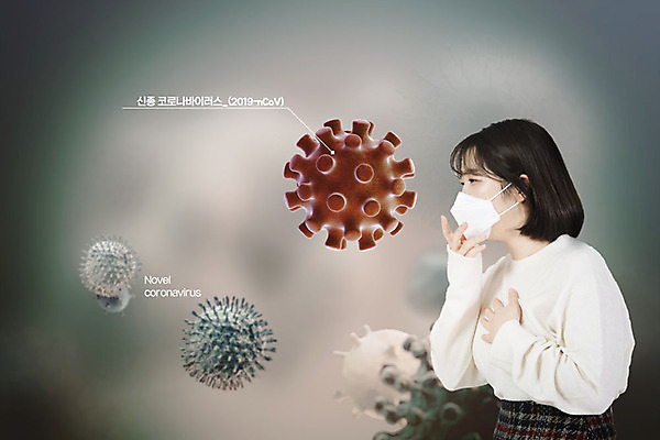 PSD 편집 편집이미지 여자 세포 마스크 한명 20대 성인 3D소스 3D 한국인 바이러스 사회이슈 디지털합성 감염 호흡기질환 폐렴 기침 전염병 성인여자한명만 편집소스 코로나바이러스 해외감염병 편집3D 1 컨셉 사람 동양인 청년 질병 여자한명만 성인여자만 파일형식