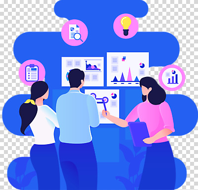 편집 편집이미지 응시 여자 남자 회사 비즈니스 전구 회의 그래프 서기 누끼 사람 상반신 성인 세명 파란색 사무실 직장인 비즈니스맨 비즈니스우먼 발표 프레젠테이션 문서 PNG 성인만 편집소스 직업 시선 컬러 모션 파일형식